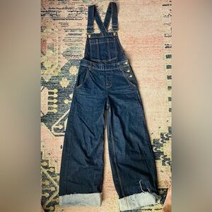 Zara Navy Denim Jumpsuit